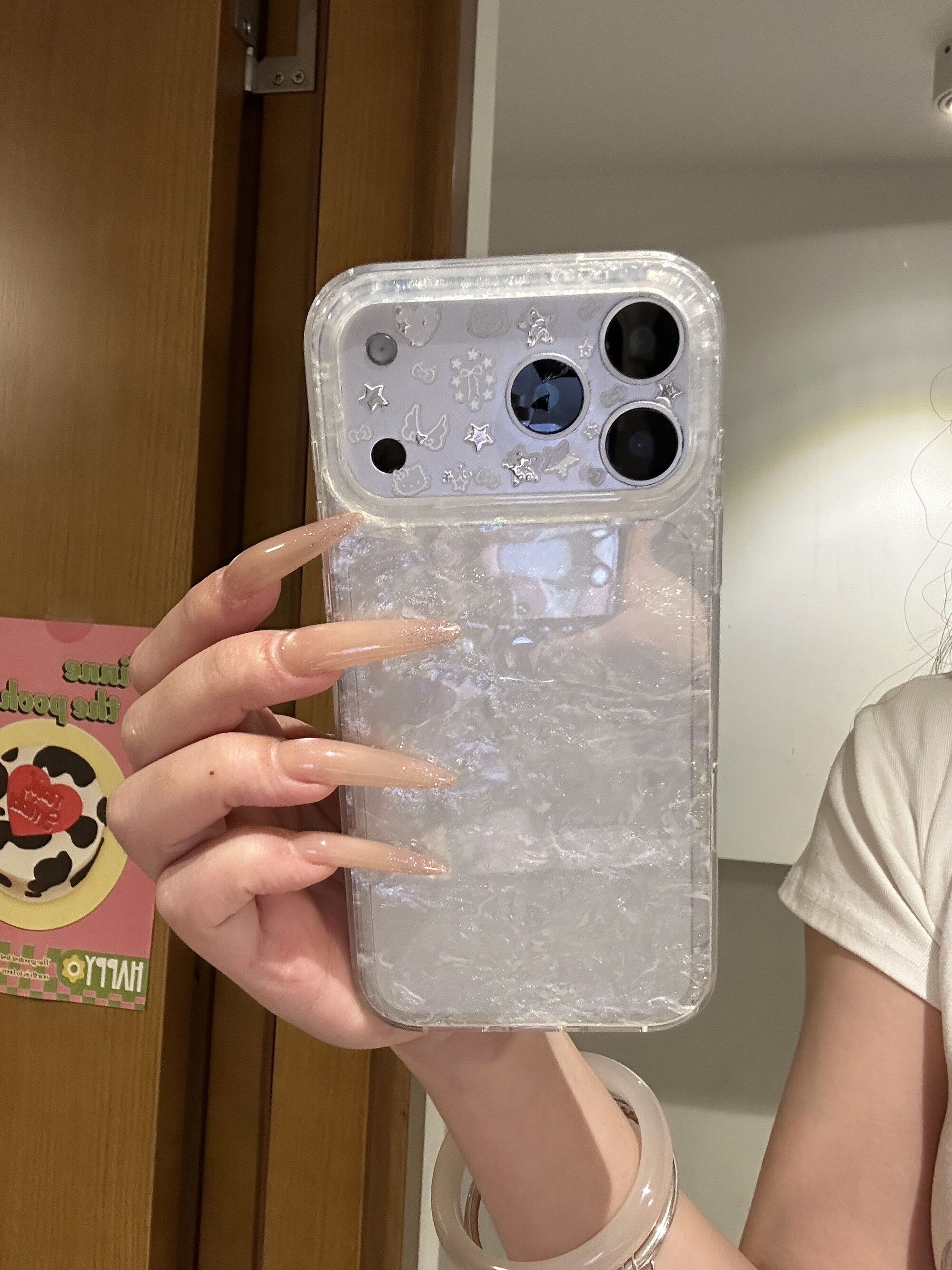 西多士大孔透明流沙细闪手机壳适用iPhone17promax苹果16pro新款15pr