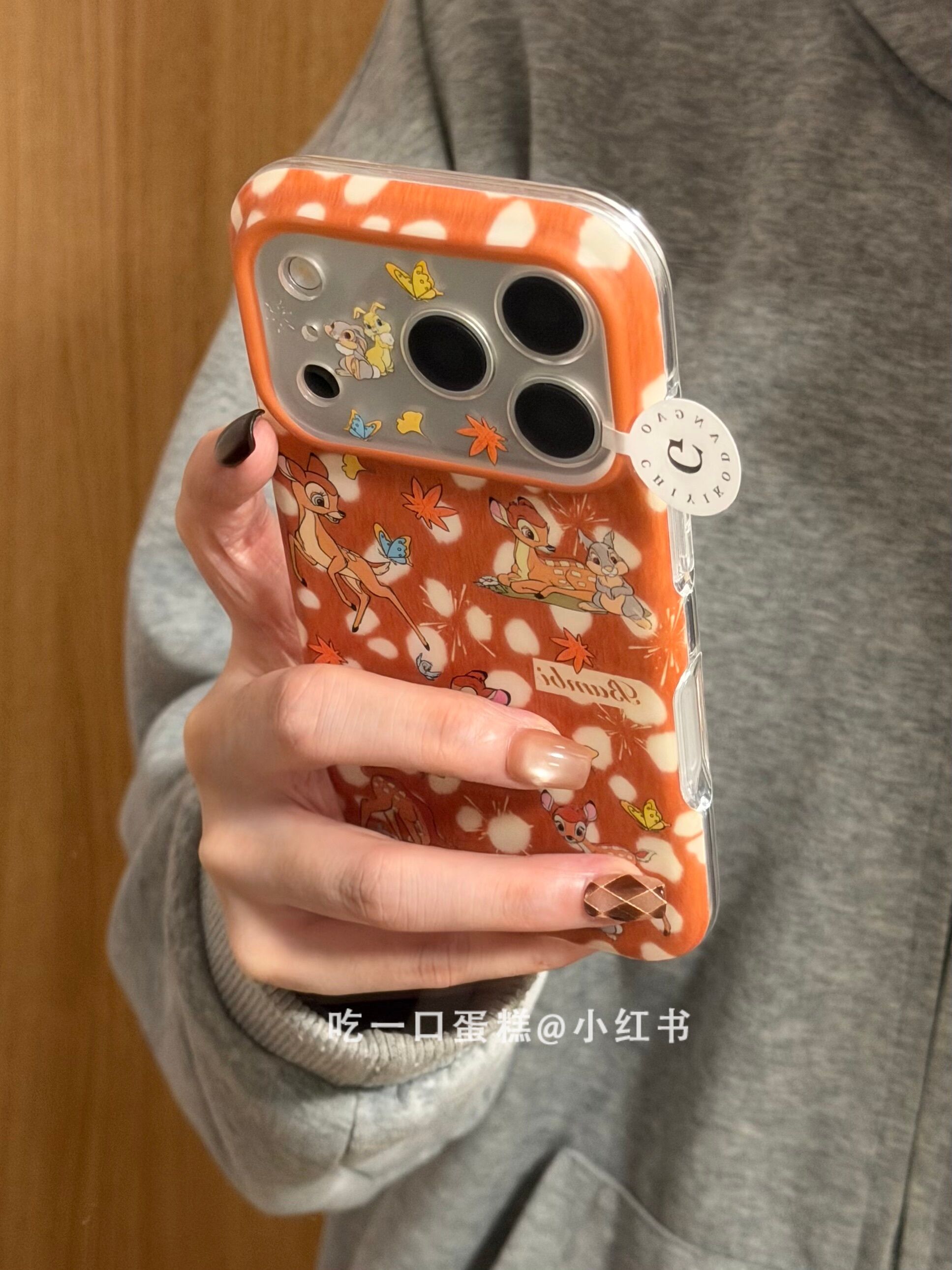 西多士棕鹿纹底满屏小鹿兔子适用18promax手机壳iphone1716保护套