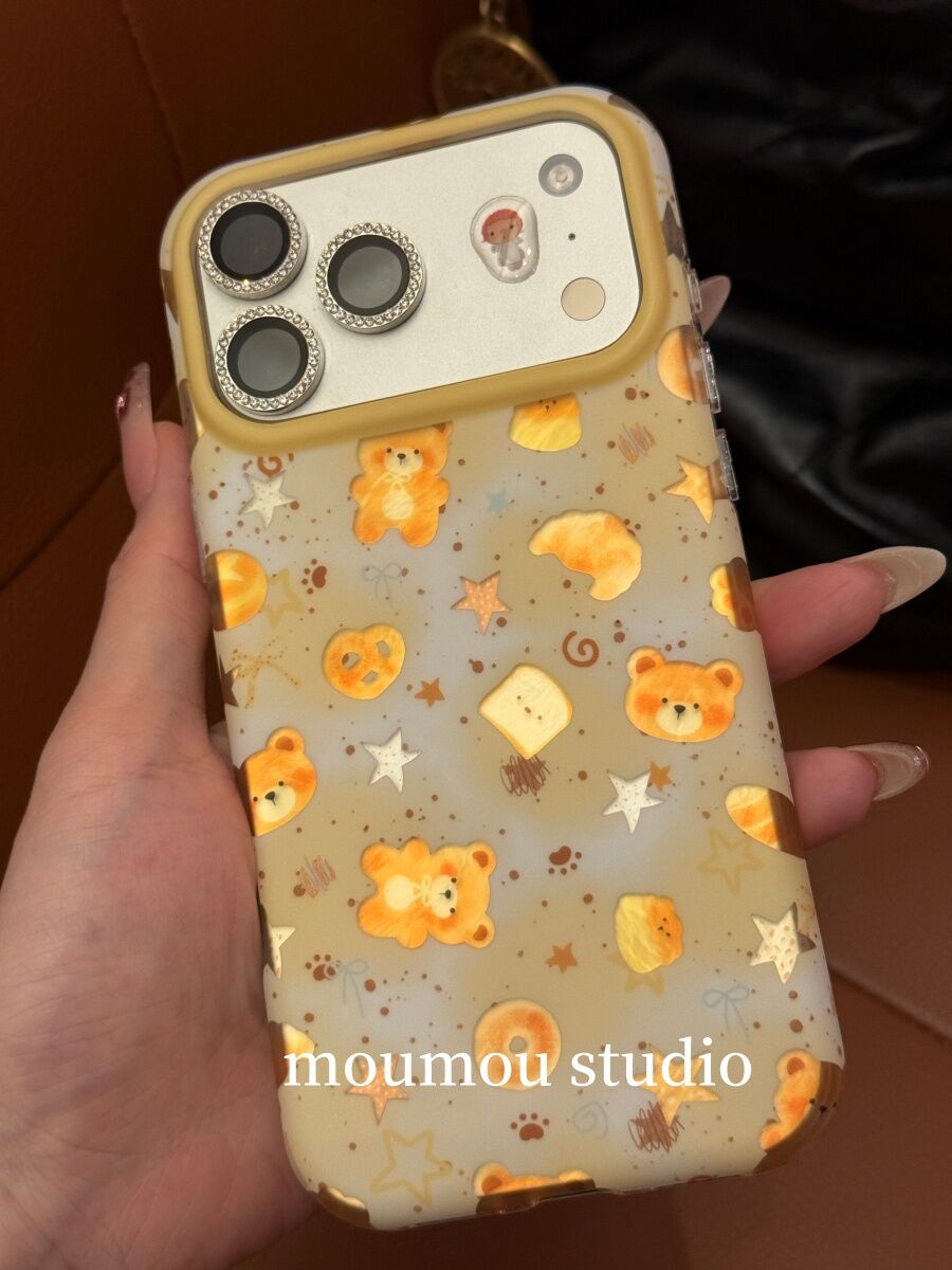 西多士ins韩系泼墨面包小熊适用于苹果iPhone17promax手机壳16pro女15