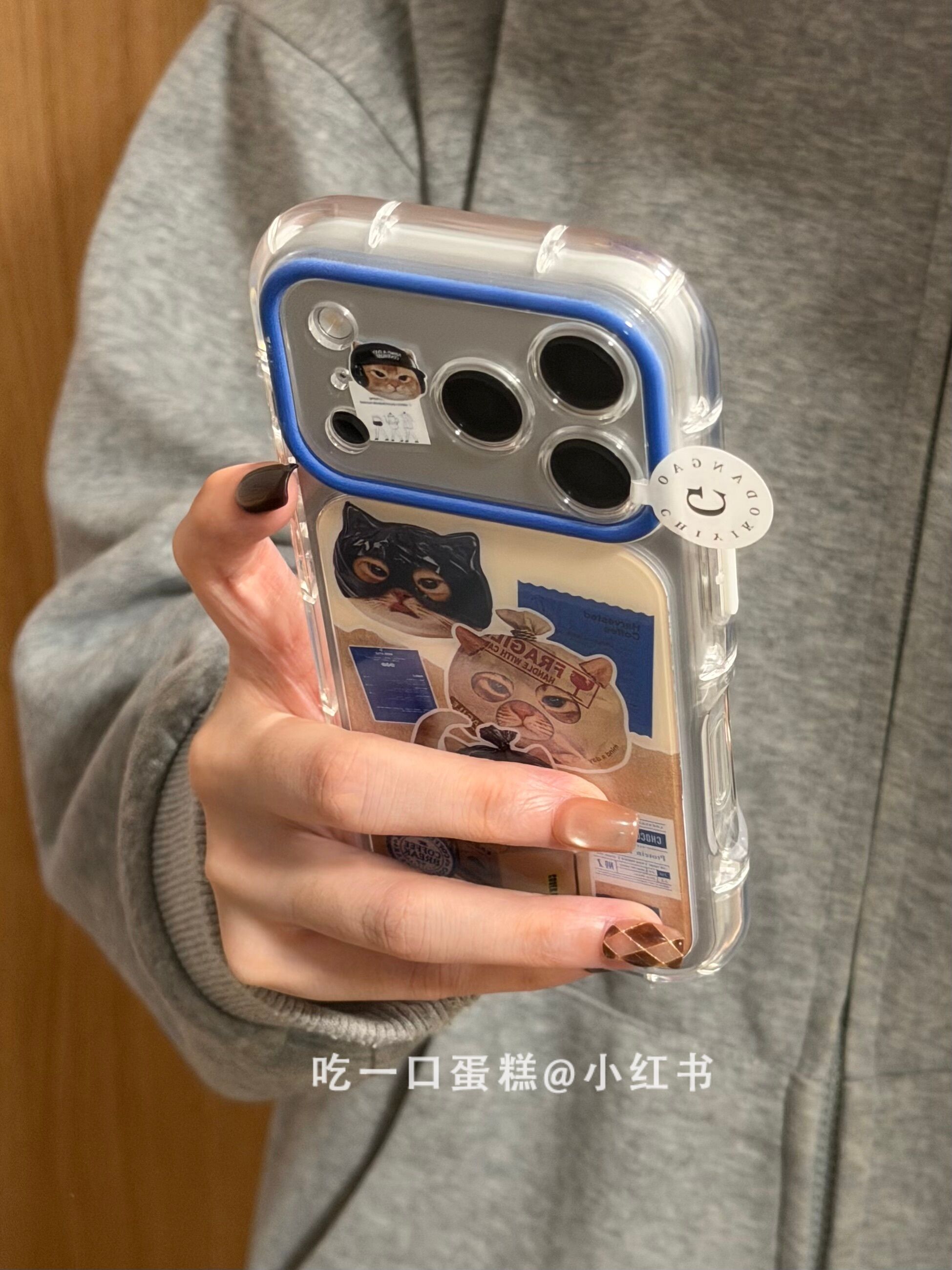 西多士黄棕拼色蓝标签箱子偷盗猫咪适用18promax手机壳iphone1716保护套