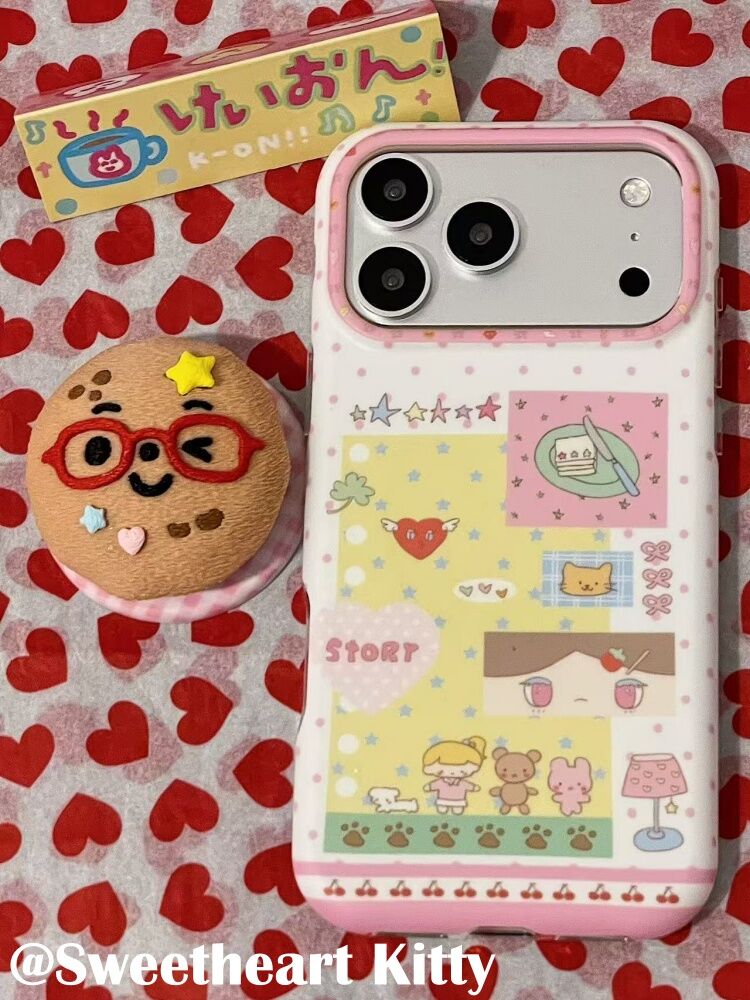 西多士磁吸古早饼干小动物蛋糕插画适用iphone17promax苹果16手机壳15女