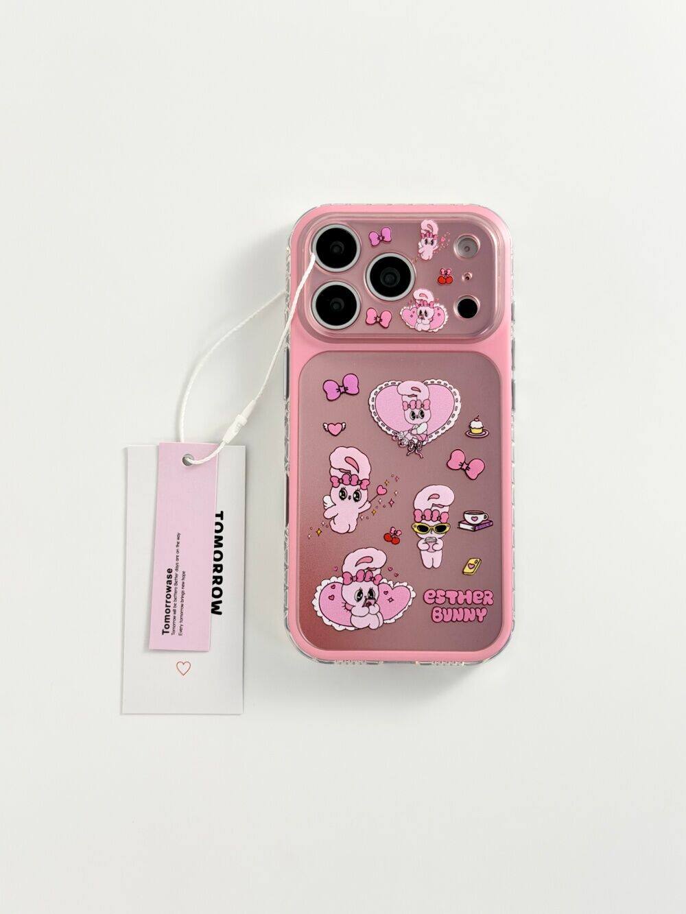 西多士粉色镭射艾丝乐小兔适用苹果17pro可爱iphone16全包15少女手机壳