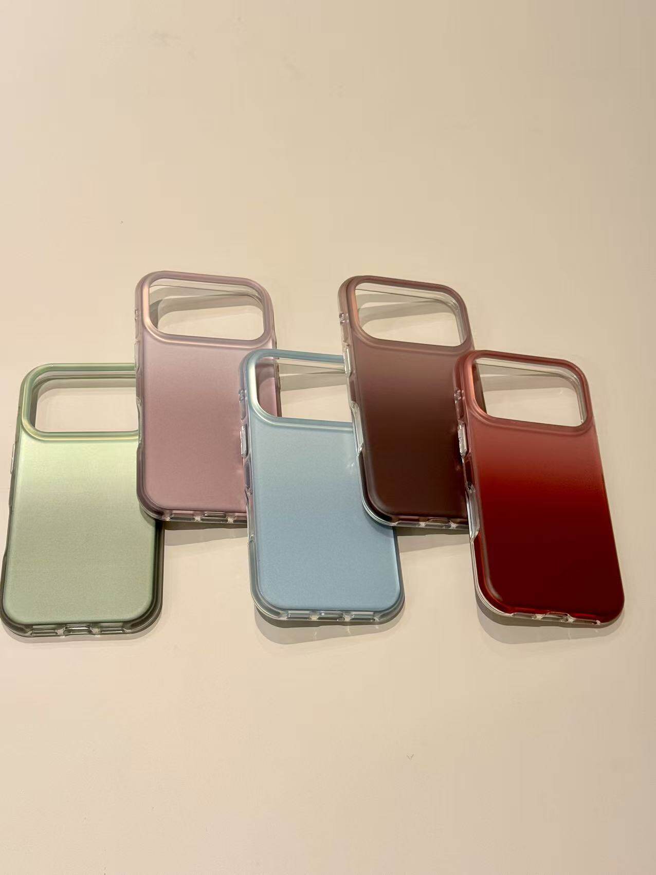 西多士适用于iphone18promax手机壳糖果色晕染渐变17豆沙粉16简约情侣款