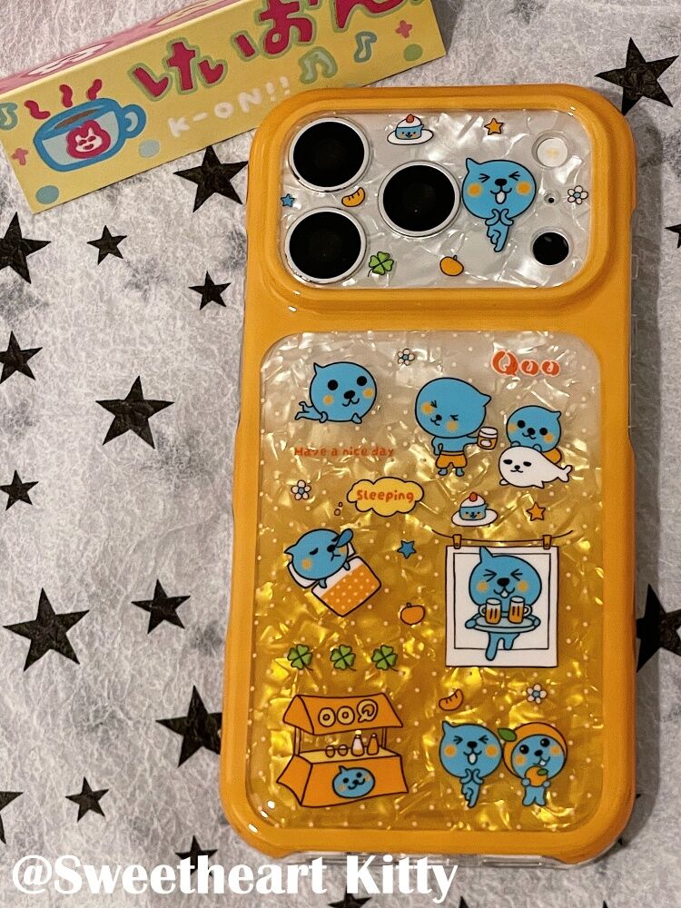 西多士ins古早橙色贝壳纹酷儿适用iphone17promax苹果16手机壳15可爱