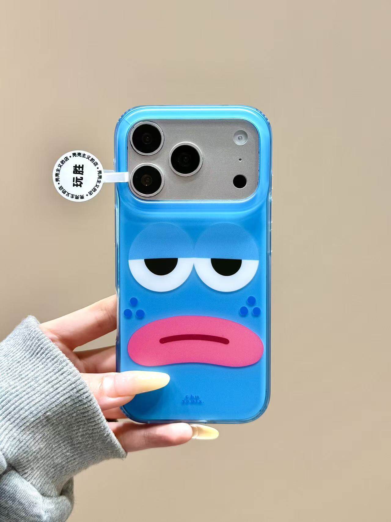 西多士搞怪抽象双眼无神小丑鱼表情适用苹果17promax手机壳16iphone15