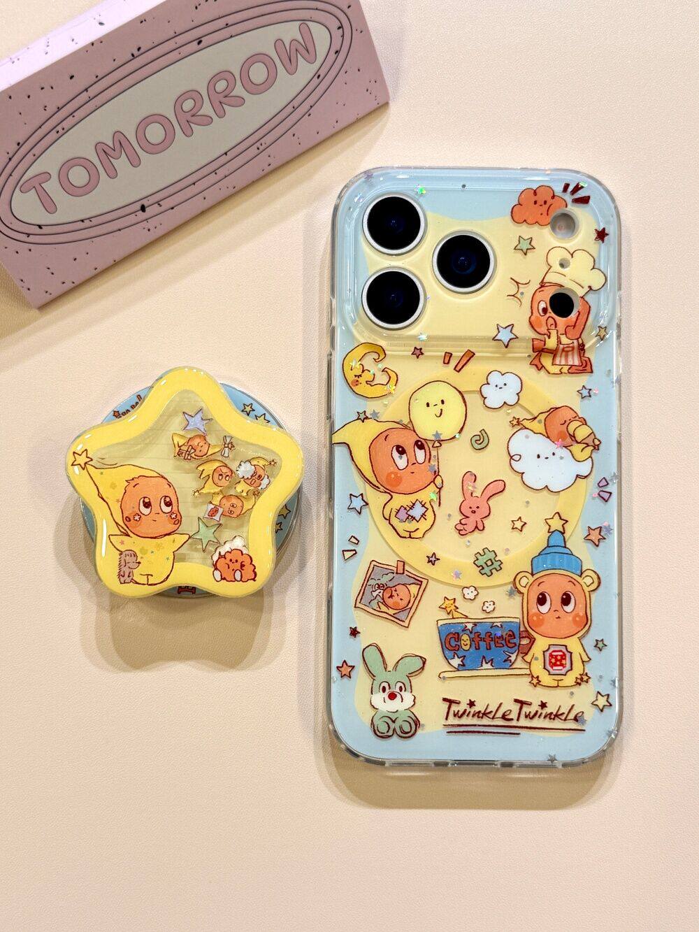 西多士云端气球星星人适用苹果17promax可爱iphone16/15磁吸14支架手机硬壳