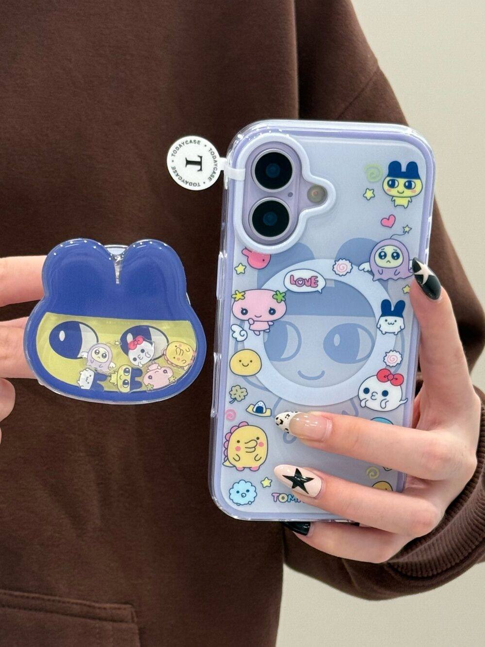西多士电子宠物拓麻歌子适用苹果17pm可爱iphone16二合一15磁吸14支架手机壳