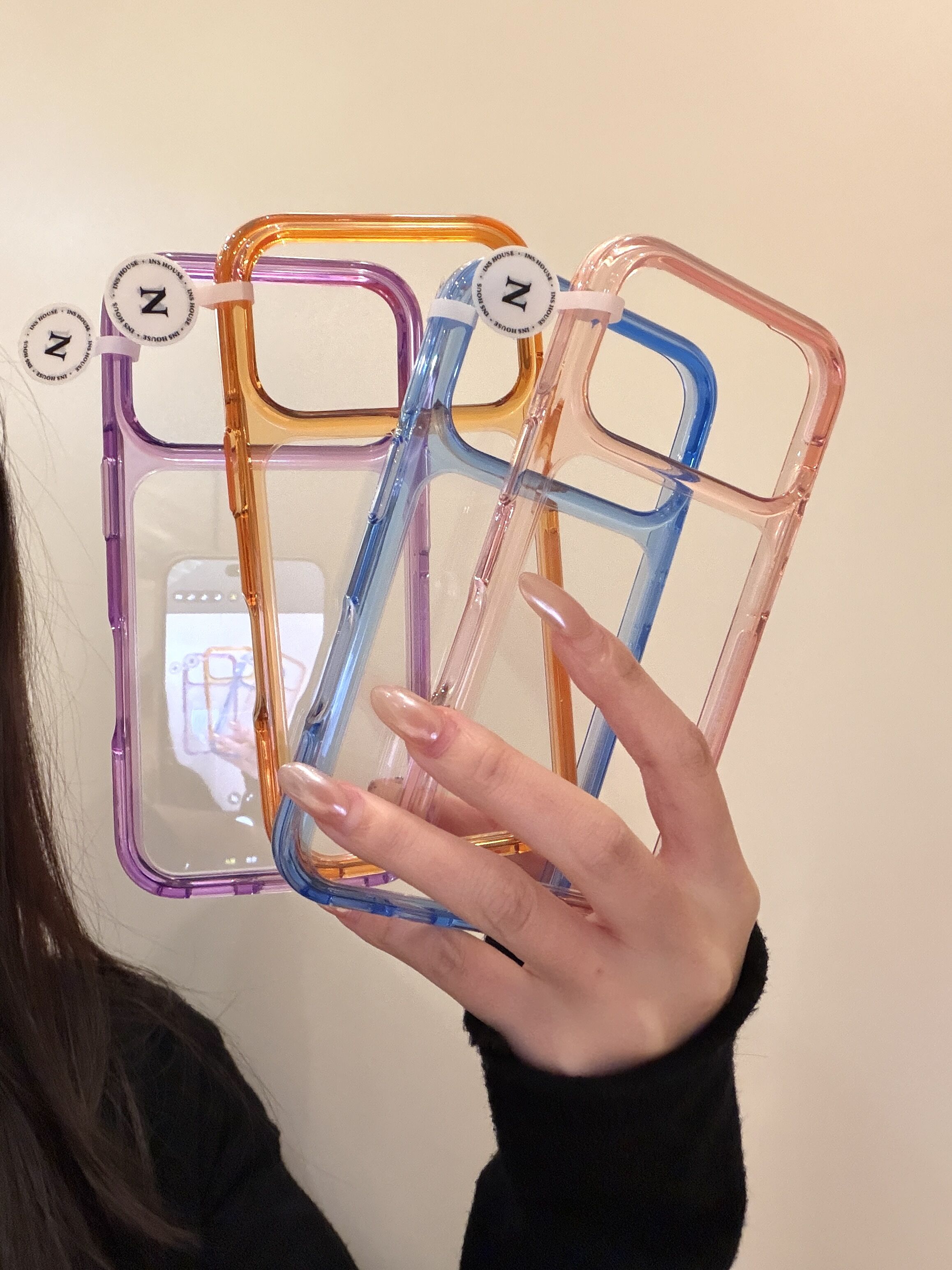 西多士适用于iphone18promax手机壳简约高级感17p多巴胺边框透明壳16pro