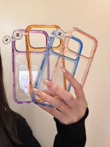 西多士适用于iphone18promax手机壳简约高级感17p多巴胺边框透明壳16pro