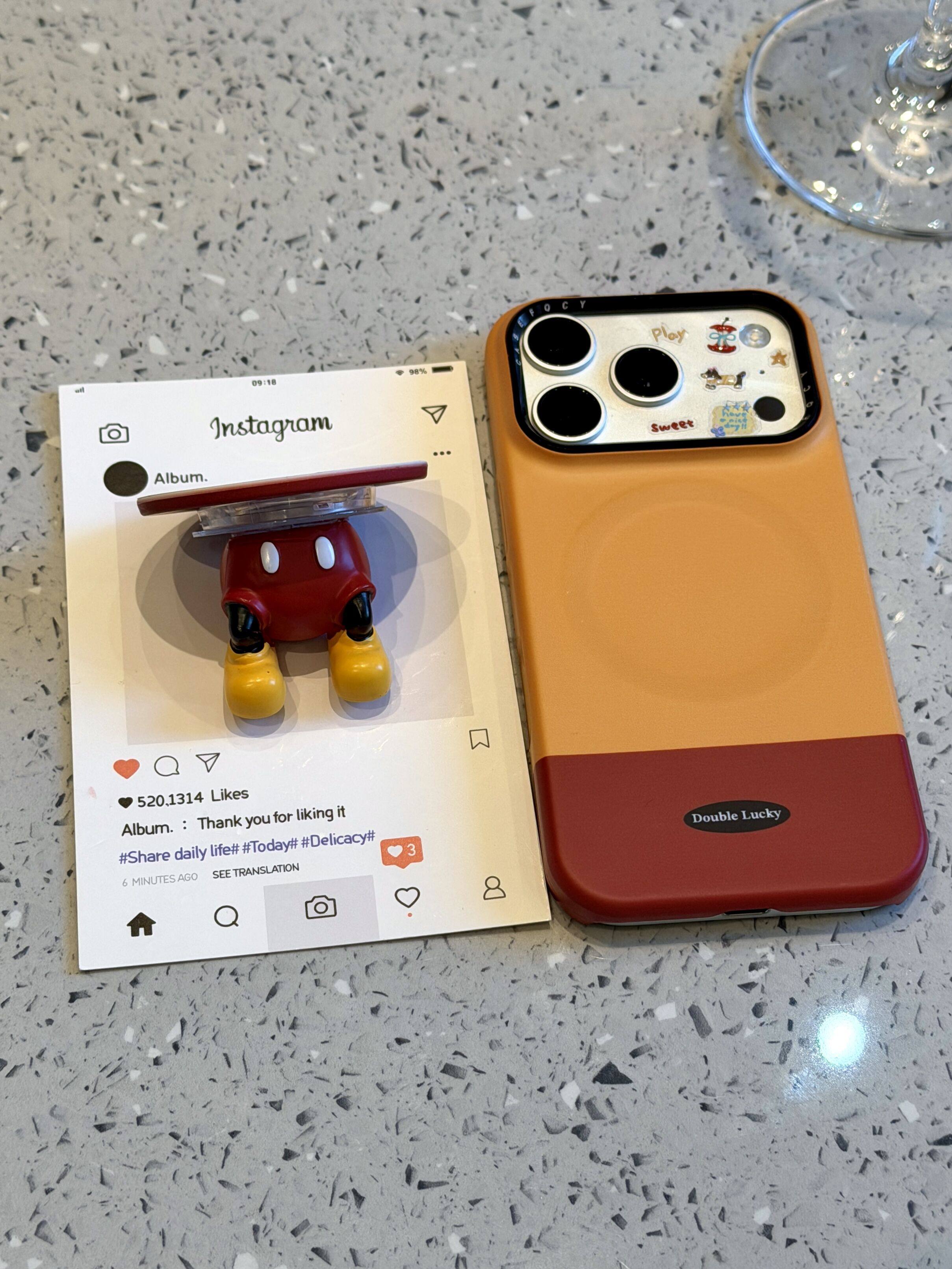 西多士简约可爱撞色米奇屁股磁吸适用于iphone17promax苹果16pr手机壳15