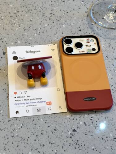 西多士简约可爱撞色米奇屁股磁吸适用于iphone17promax苹果16pr手机壳15