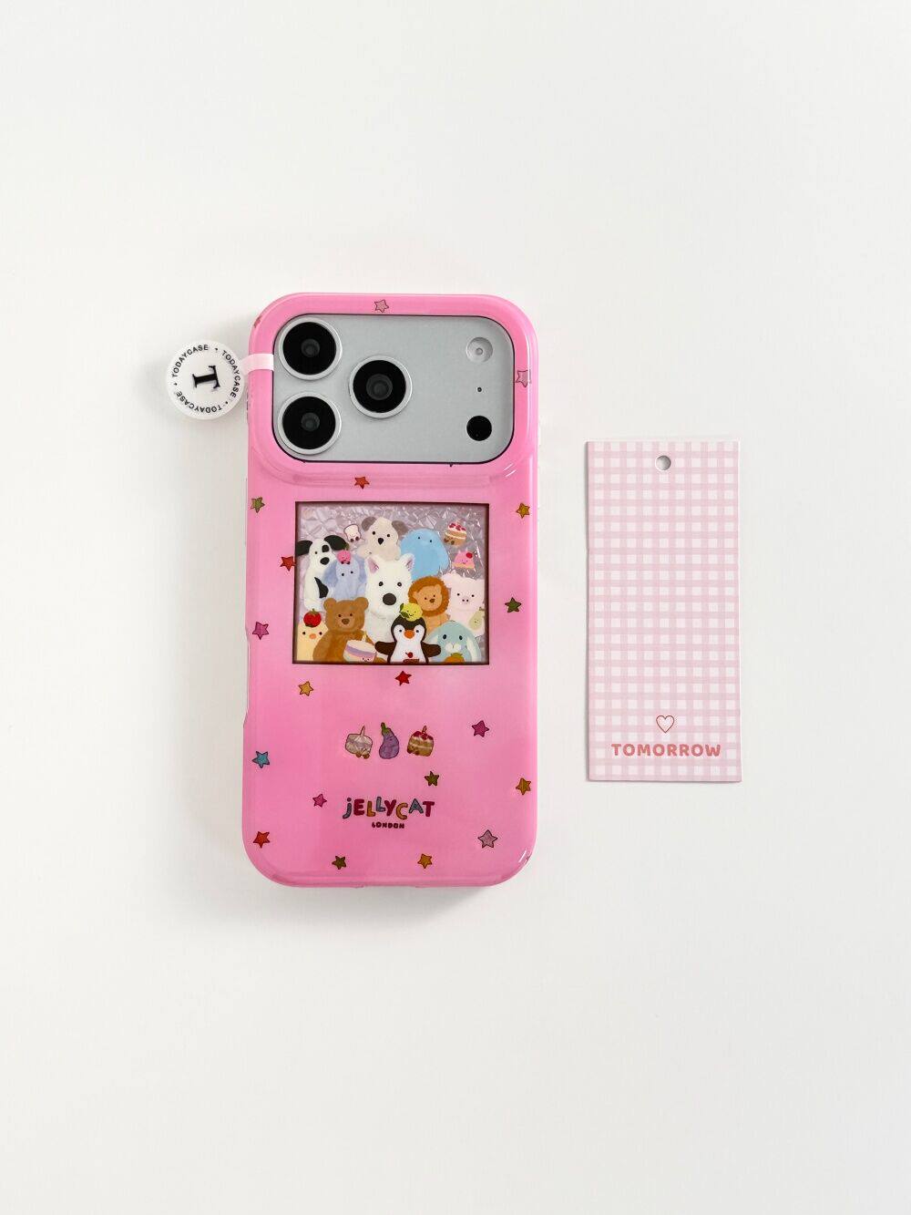 西多士粉底星星小动物合照适用苹果17pro双层iphone16/15可爱少女手机壳