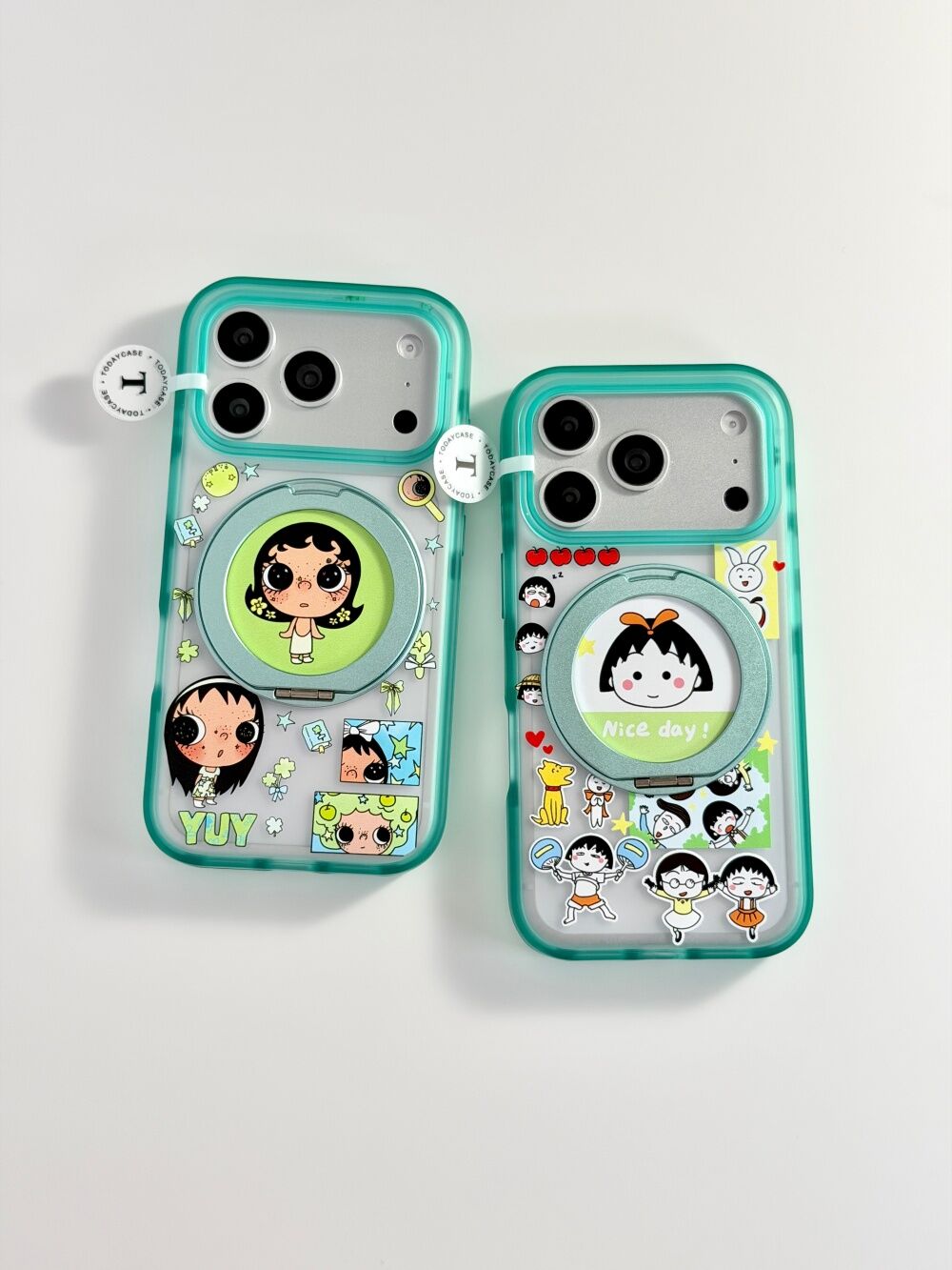 西多士360支点支架小丸子小玉适用苹果17透明iphone16可爱15磨砂手机壳