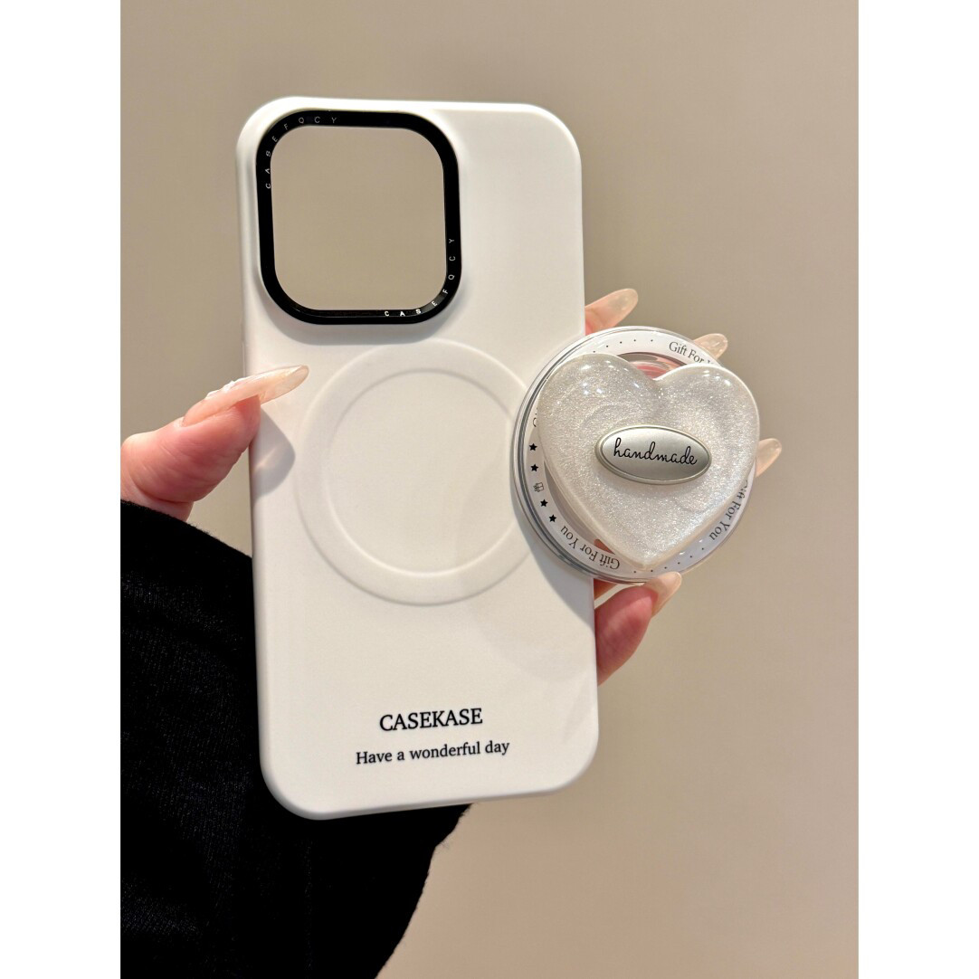西多士适用苹果iphone16promax水晶爱心15pro菲林14pro磁吸支架13手机壳