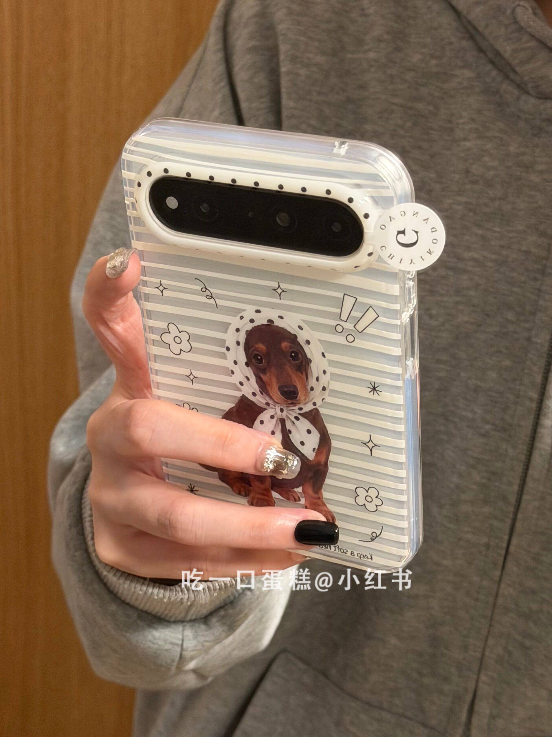 西多士满屏白条纹头巾腊肠狗爪印适用Pura X View手机壳保护套