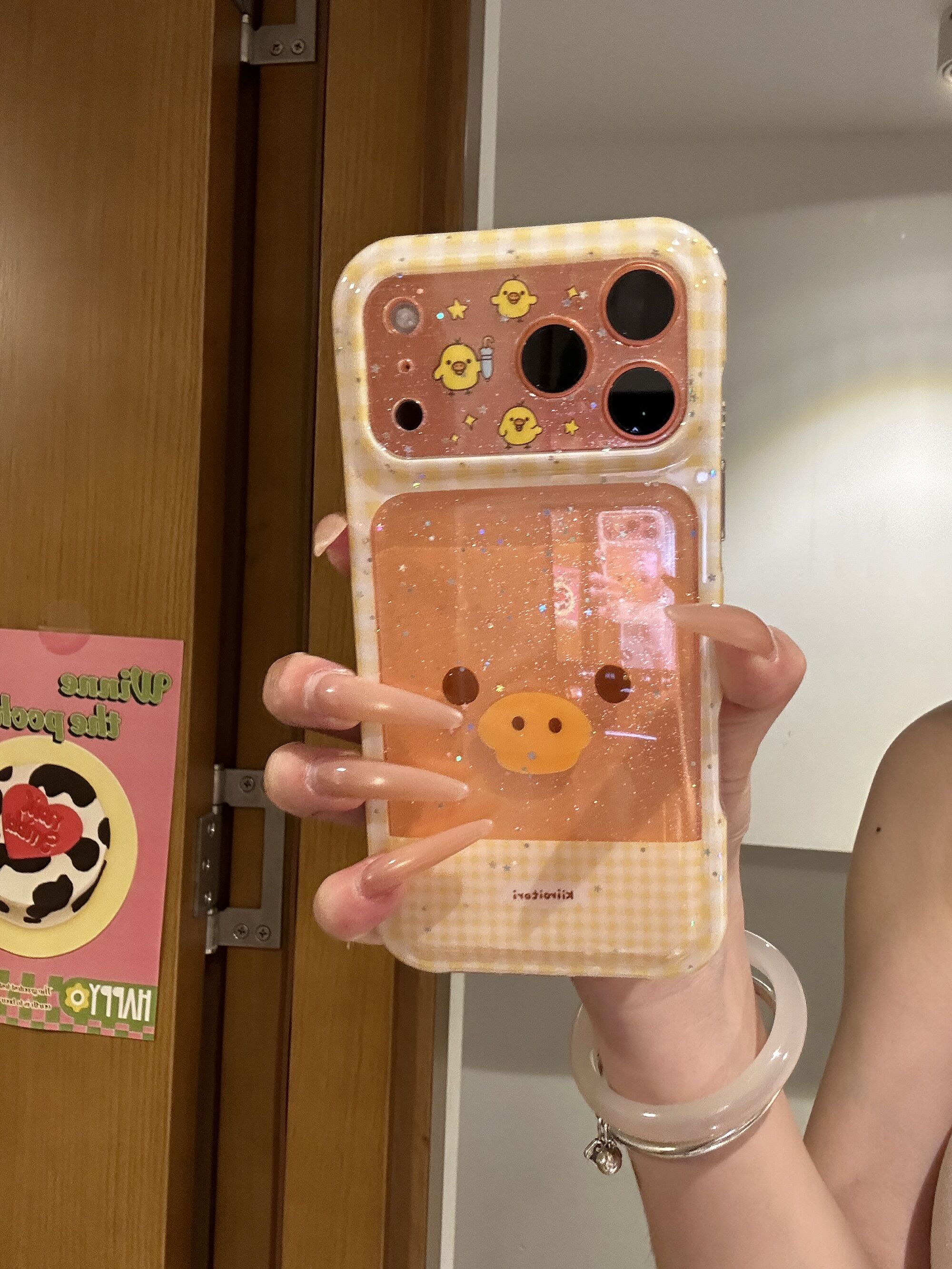 西多士黄色镂空小鸡鼻噶手机壳适用iPhone17promax苹果16pro新款