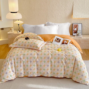 100%全棉被套加厚保暖磨毛纯棉双人被罩200x230秋冬季 220X240单件