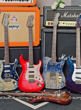 【琴庐乐器】Momose 日产 /MC 系列高端手工定制电吉他渐变炫彩