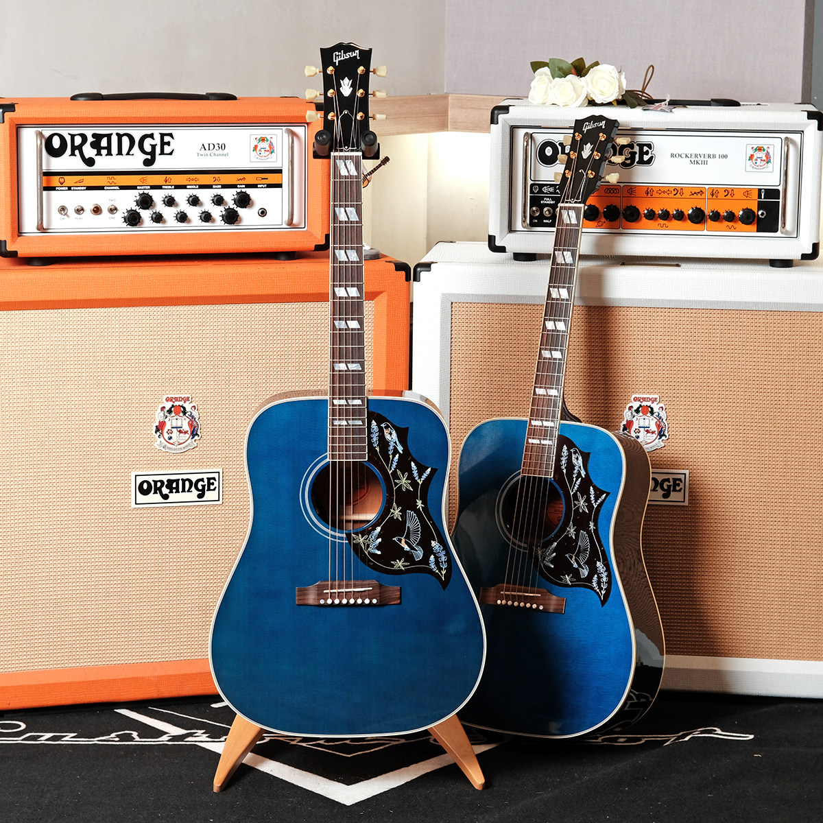 【琴庐乐器】gibson吉普森美产bluebird 蓝鸟全单电箱民谣木吉他