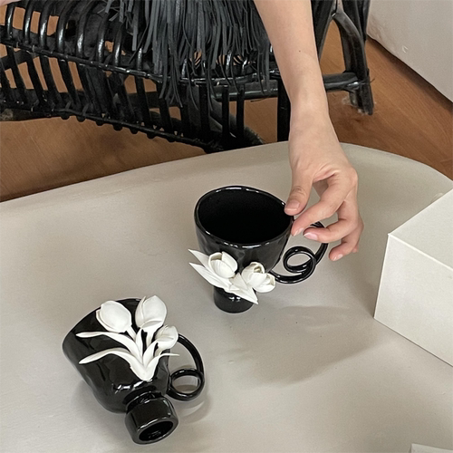 郁金香LIUXINYU手捏陶瓷手握杯