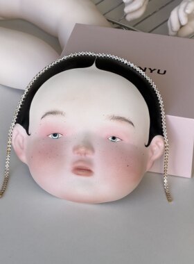 LIUXINYU｜景德镇手工陶瓷娃娃脸冰箱贴/装饰品｜釉上新彩