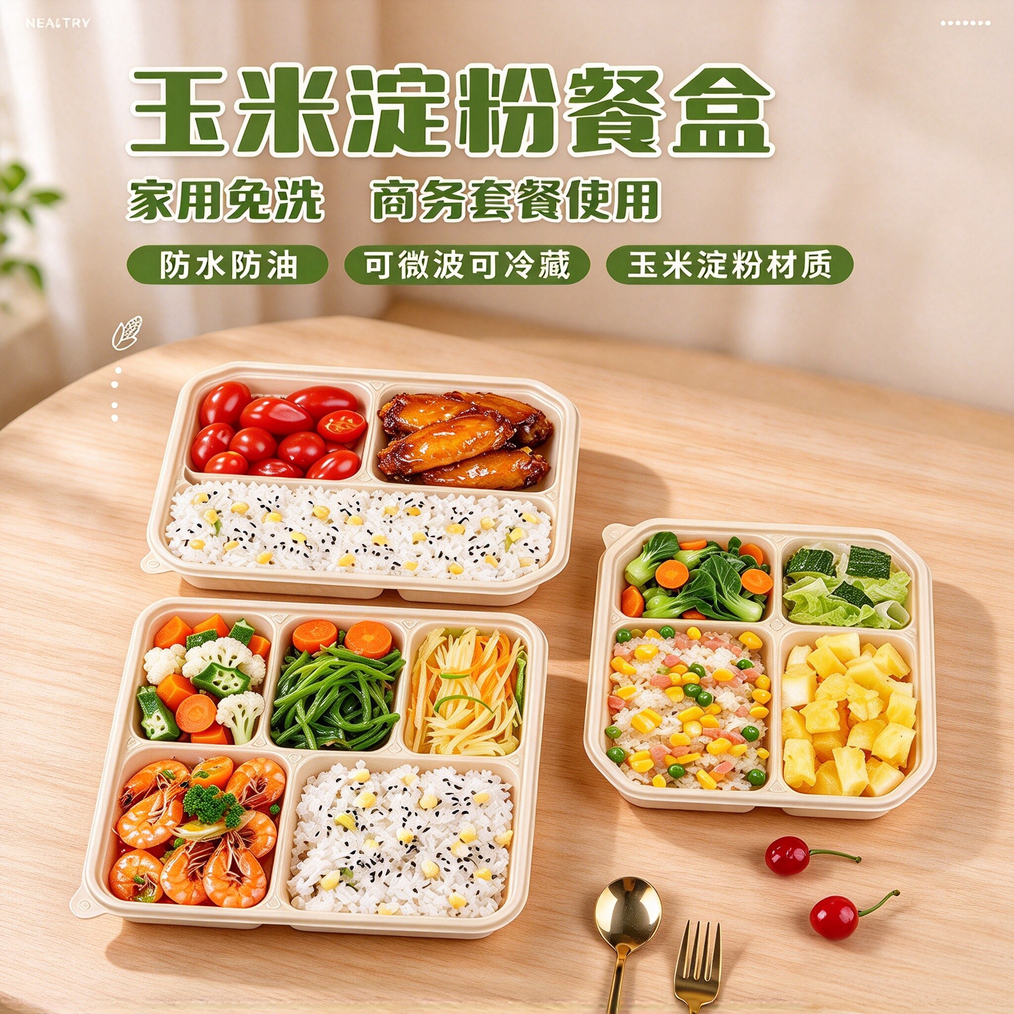 多格打包盒一次性餐盒家用带盖