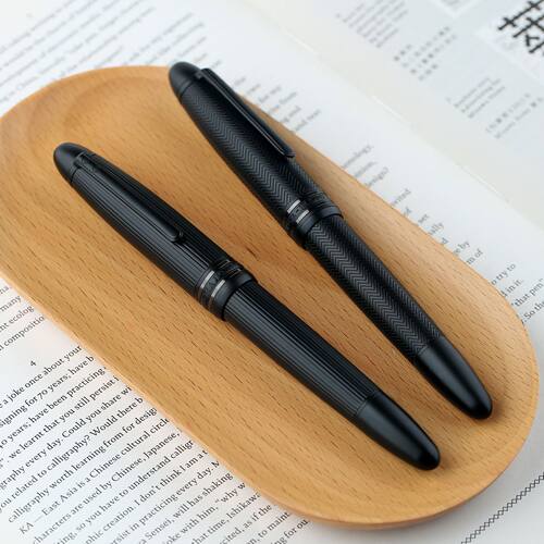 MAJOHN末匠P136高级黄铜刻花钢笔6号35mm大明尖活塞吸墨商务办公