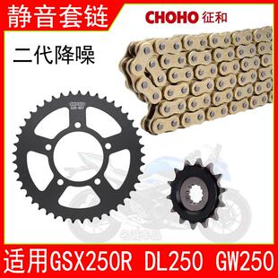 适用铃木GSX250R摩托车静音套链降噪大小飞链轮牙盘征和油封链条