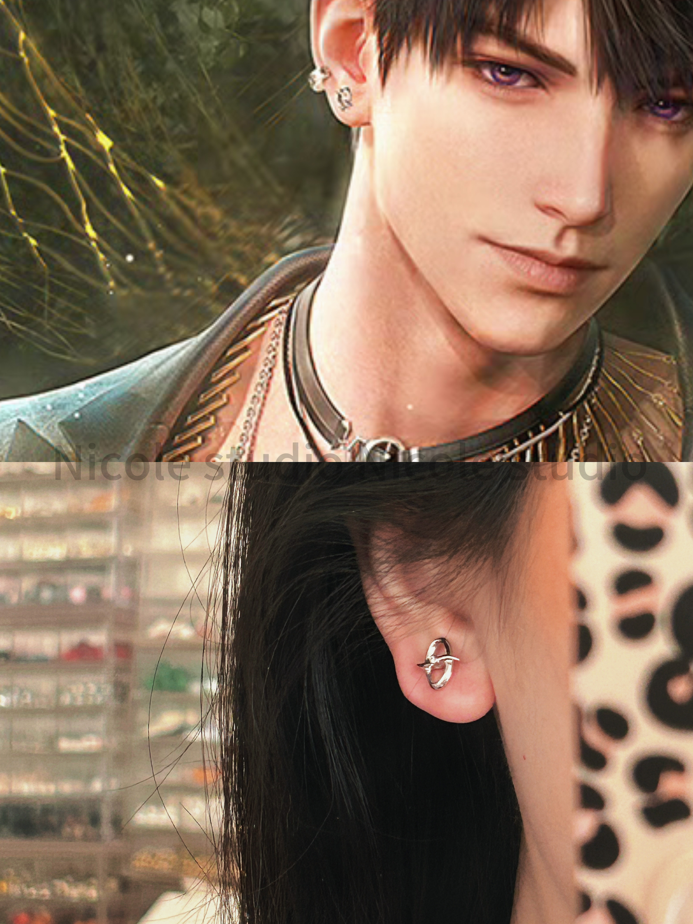 恋与深空【夏以昼】同款s925银耳钉小众简约高级耳饰衍生周边礼物,饰品/流行首饰/时尚饰品新,耳钉,淘宝优惠券,粉丝福利购,淘宝优惠卷