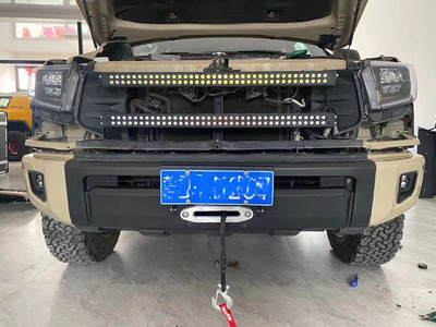 适用14-21年丰田坦途内置绞盘托架加装进口沃恩warn绞盘金属前杠