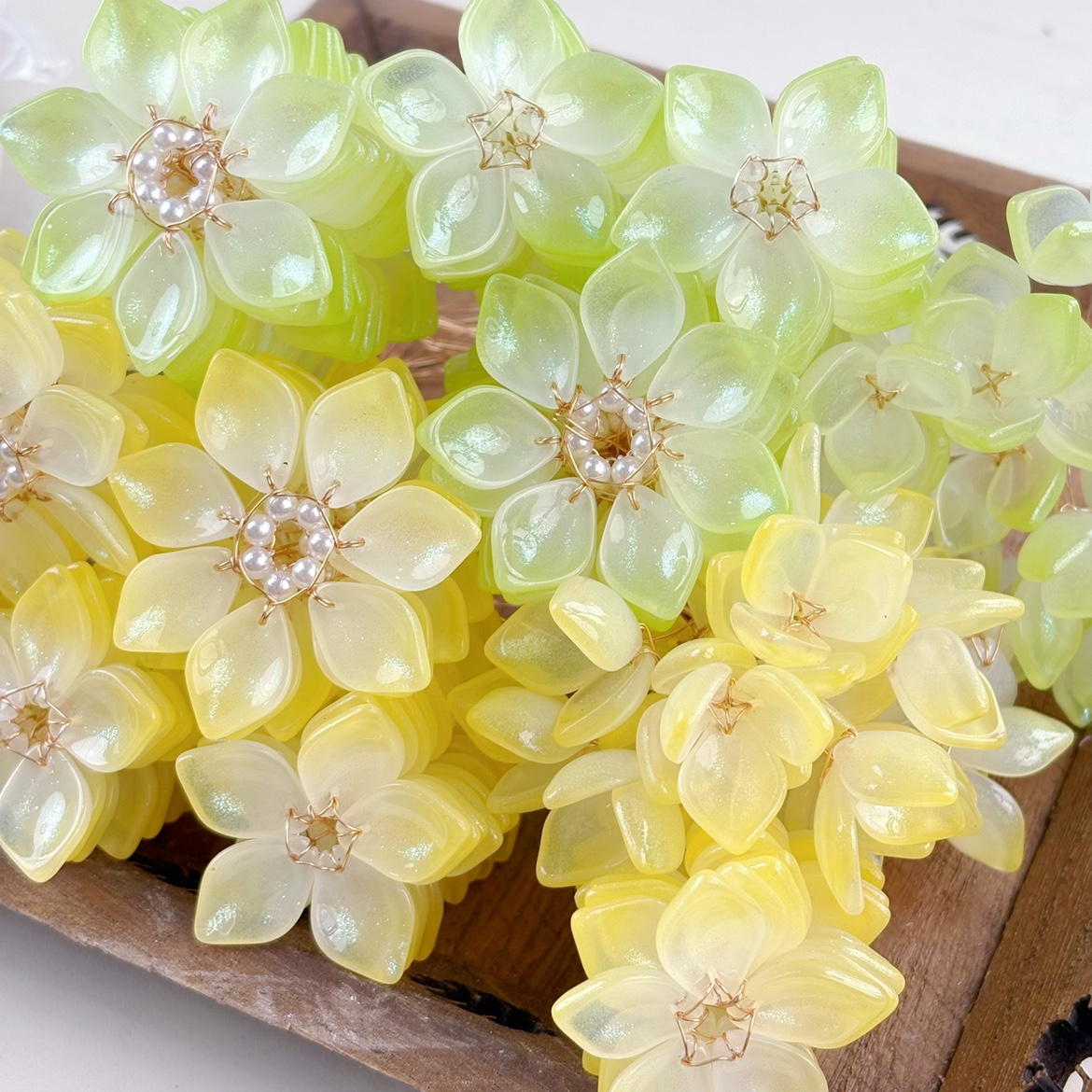 半成品琉璃绑花手工DIY古风发饰发簪耳饰配件材料