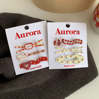 韩版甜美卡通蝴蝶结爱心发饰