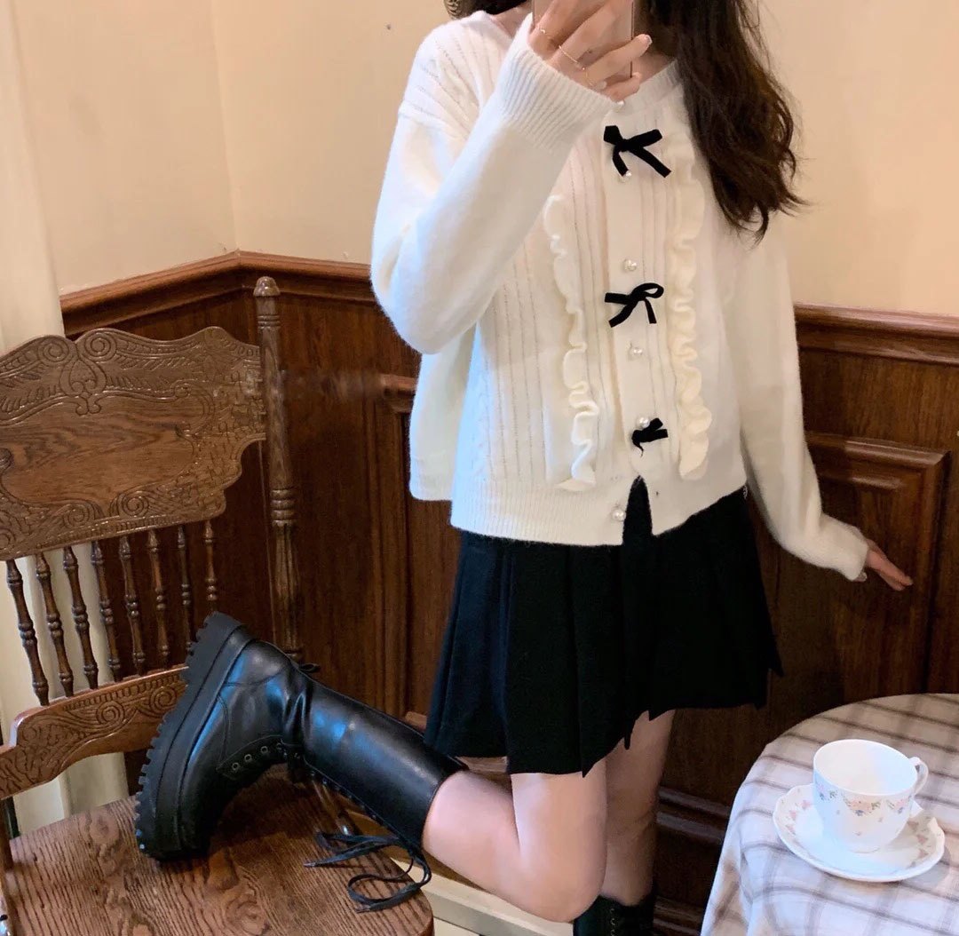 0毛衣红色ins爆款仙女珍珠纯欲