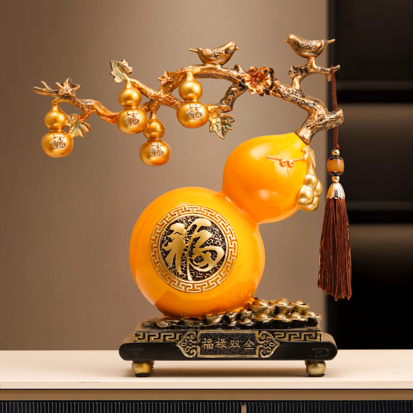 事事如意葫芦招财镇宅摆件高级感客厅轻奢高档玄关电视酒柜装饰品