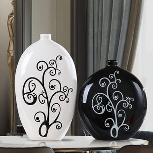 花瓶摆件陶瓷创意家居摆设现代简约工艺品房间客厅玄关酒柜装 饰品