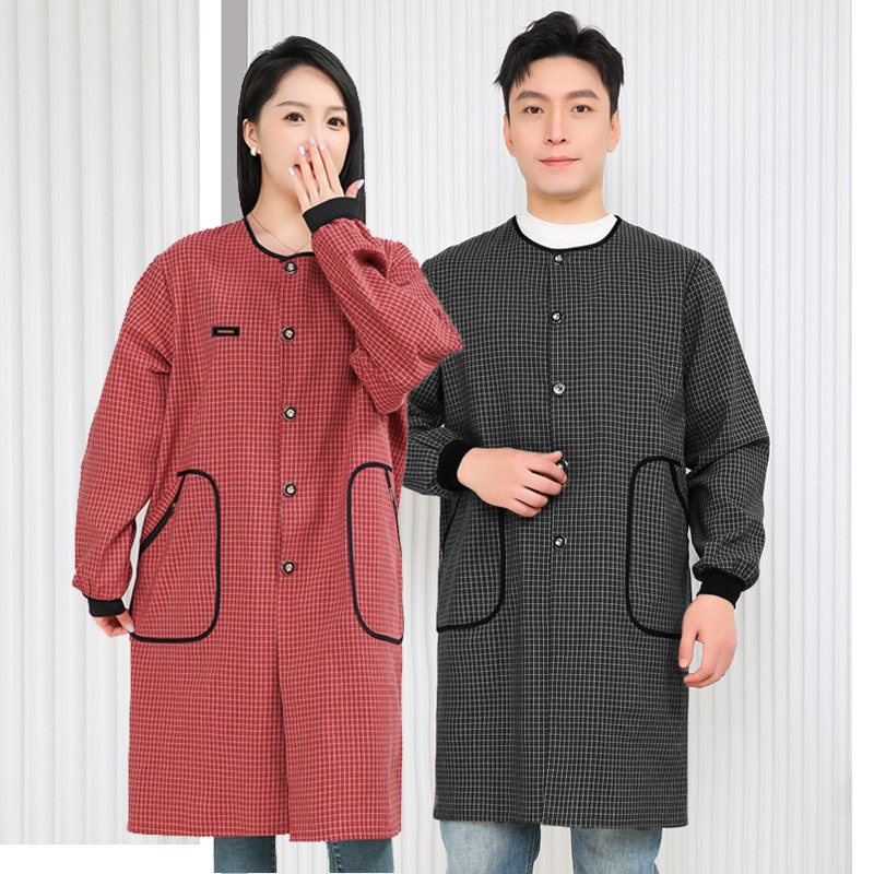 男加长纯棉长袖外穿围裙系扣罩衣家用厨房防污时尚上班干活工作服,家庭/个人清洁工具,围裙,淘宝优惠券,粉丝福利购,淘宝优惠卷