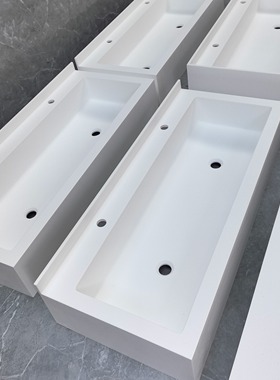 商用 幼儿园酒店场所家用可丽耐JOT洗手盆定制加长盆多龙头卫浴盆