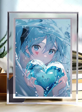 初音未来水晶二次元相框