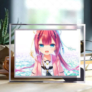 夏日口袋神山识水晶玻璃相框动漫同款可定制桌面创意摆件生日礼物