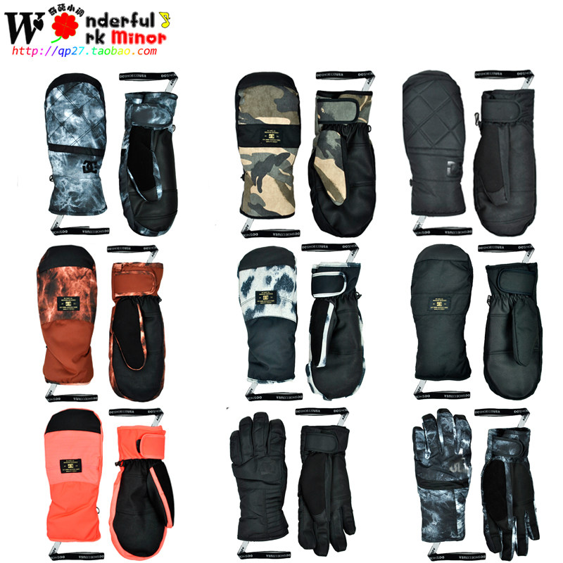 特价滑雪手套手闷子双指头单板双板防风防水可爱卡通男女同款加厚