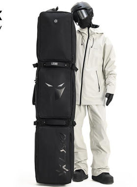 单双板滑雪板包干湿分离收纳包带轮大容耐磨防水