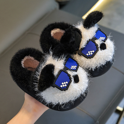 2025新款儿童棉拖鞋踩屎感男童冬季卡通可爱防滑室内居家软底拖鞋