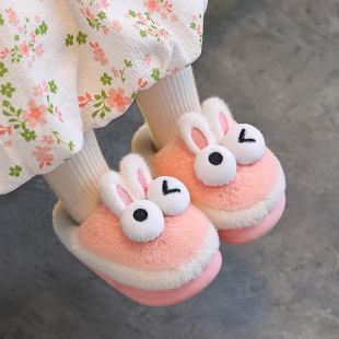 女童小孩室内防滑毛绒保暖宝宝棉拖鞋 秋冬季 男童 儿童拖鞋 2025新款