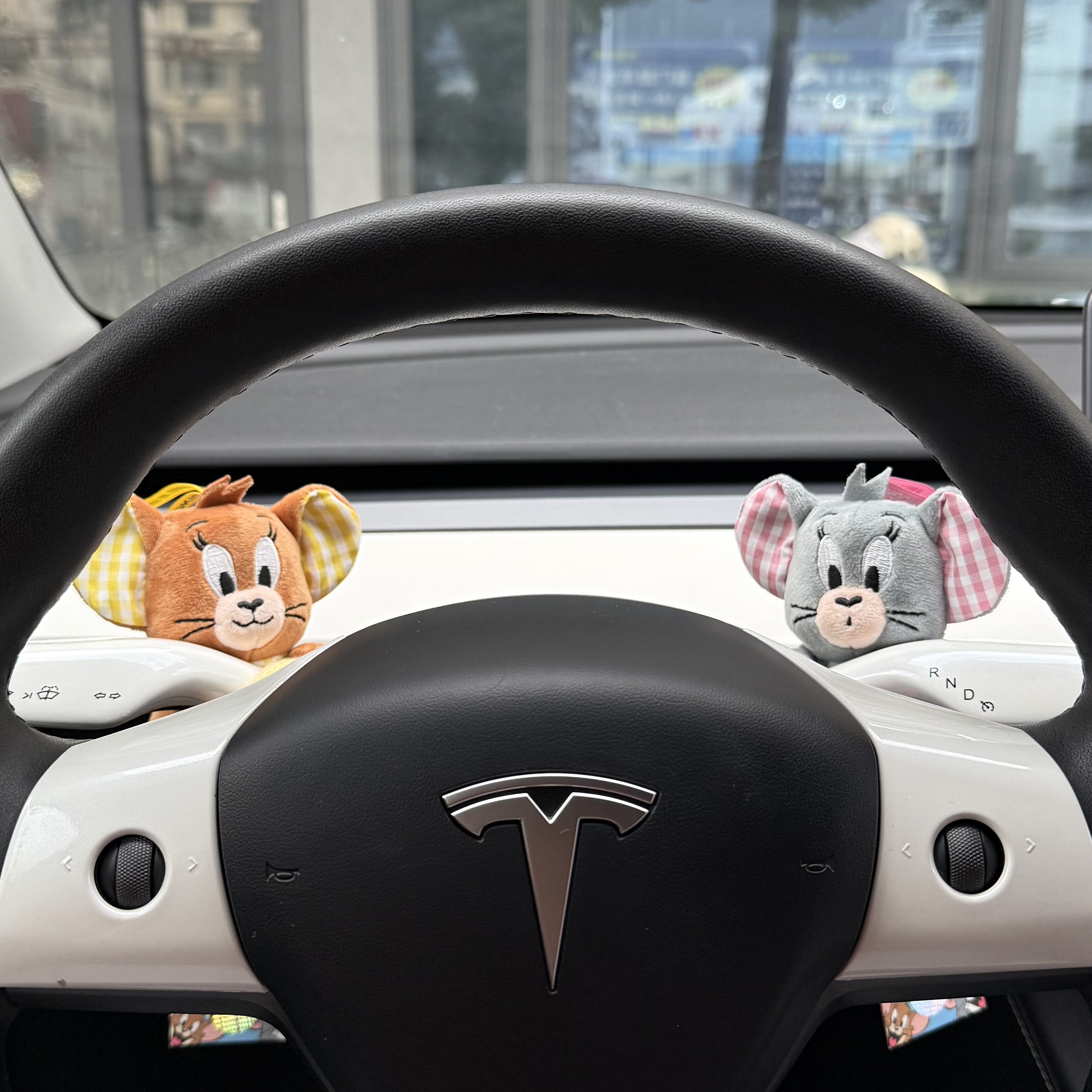 正版猫和老鼠格仔系列汽车怀挡装饰品车载雨刮器转向灯装饰新车礼