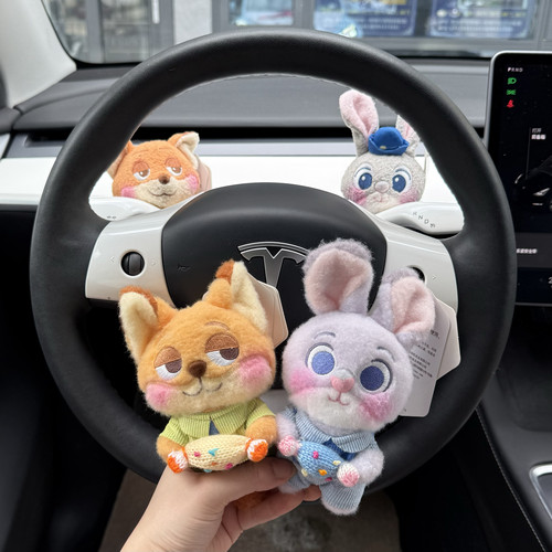 正版疯狂动物城朱迪尼克汽车怀挡装饰品雨刮器转向灯装饰新车礼物