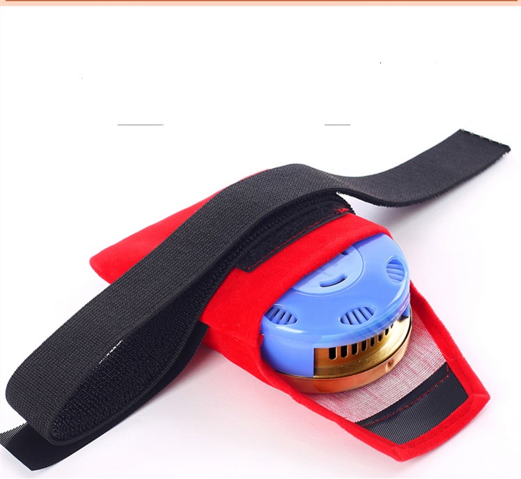 早康防烫纯铜黄随身灸艾灸盒温灸器便携式红色布套艾柱调温简器具