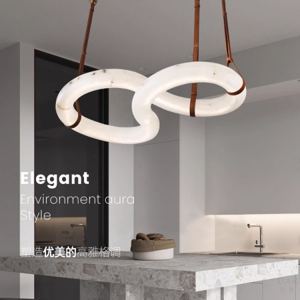 云石吊灯后现代简约创意餐厅吊灯