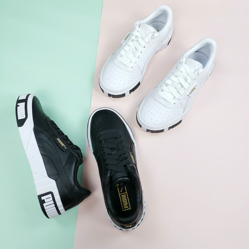 puma彪马女子板鞋cali橡胶低帮牛皮防滑小白鞋休闲运动鞋 370811