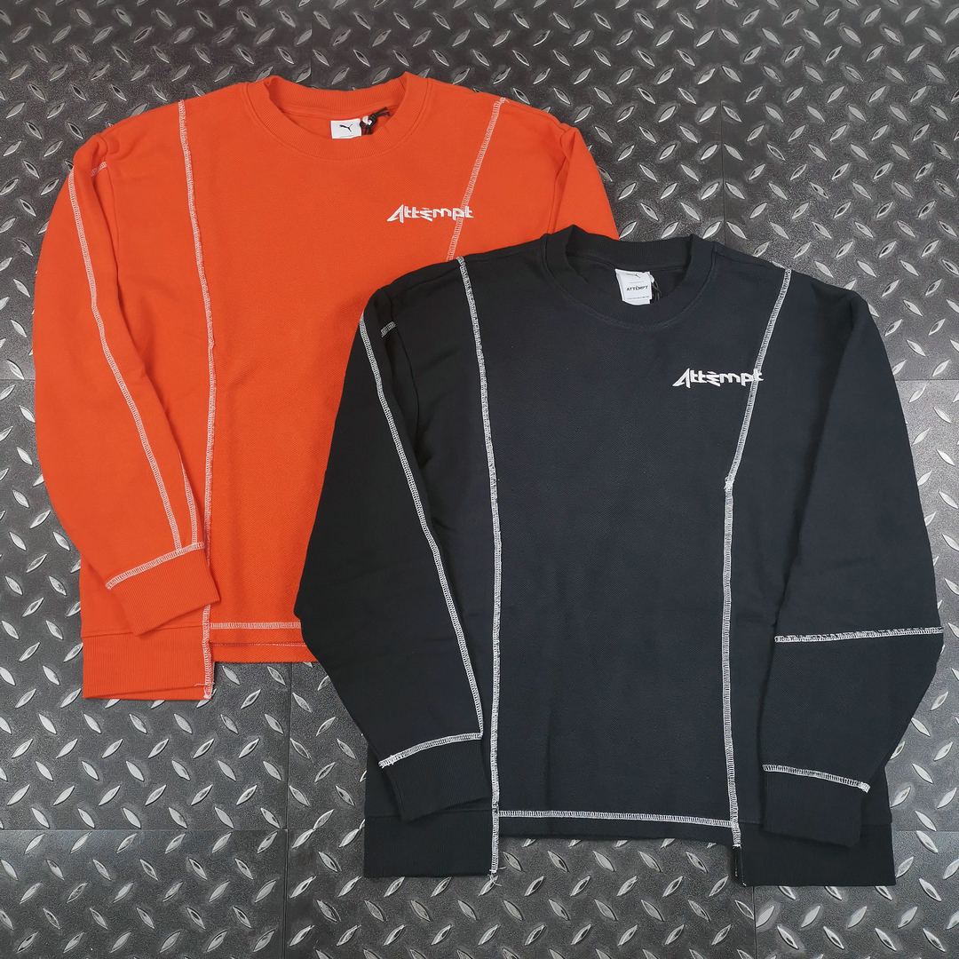 彪马刺绣圆领套头卫衣男女同款