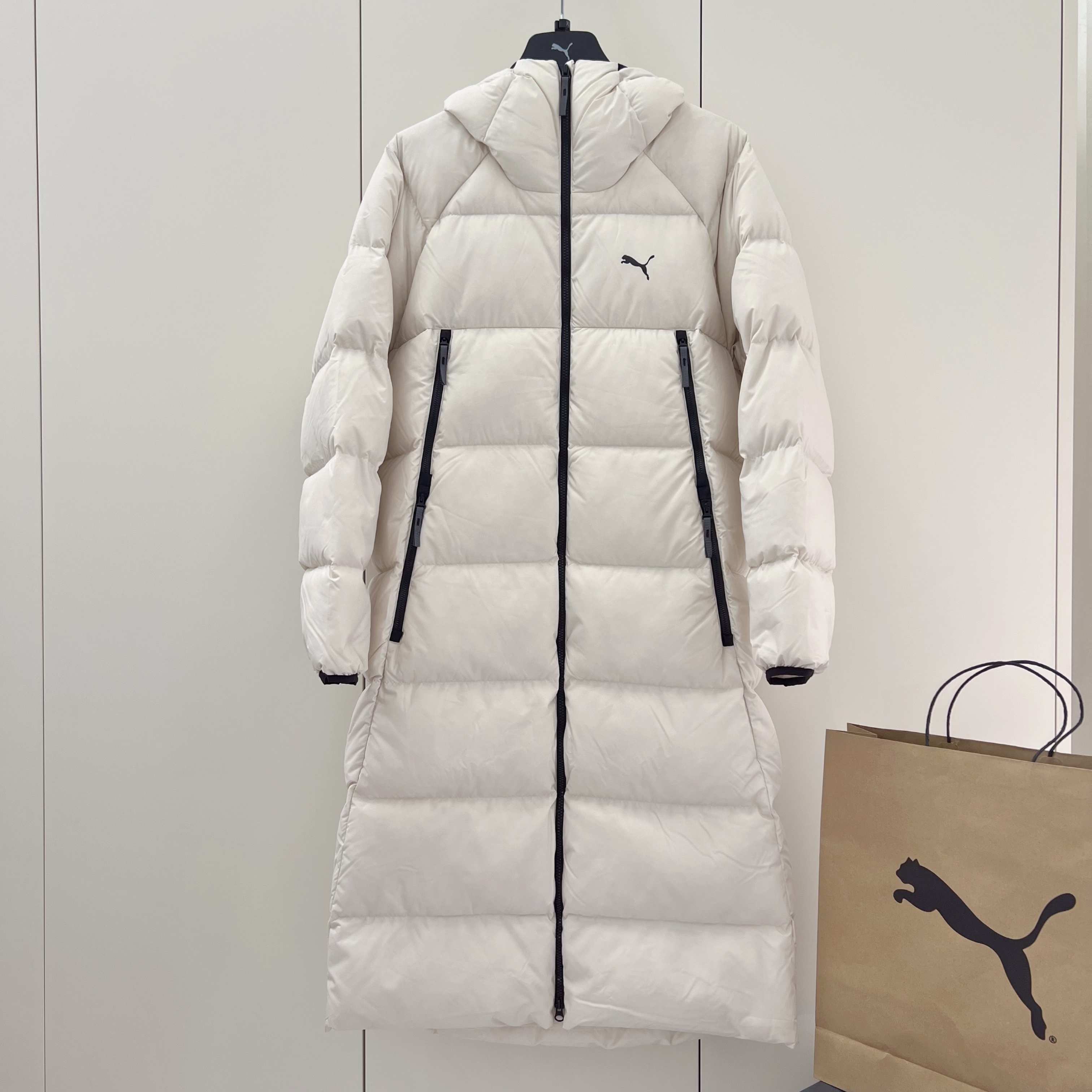 PUMA彪马男女款长款连帽羽绒服